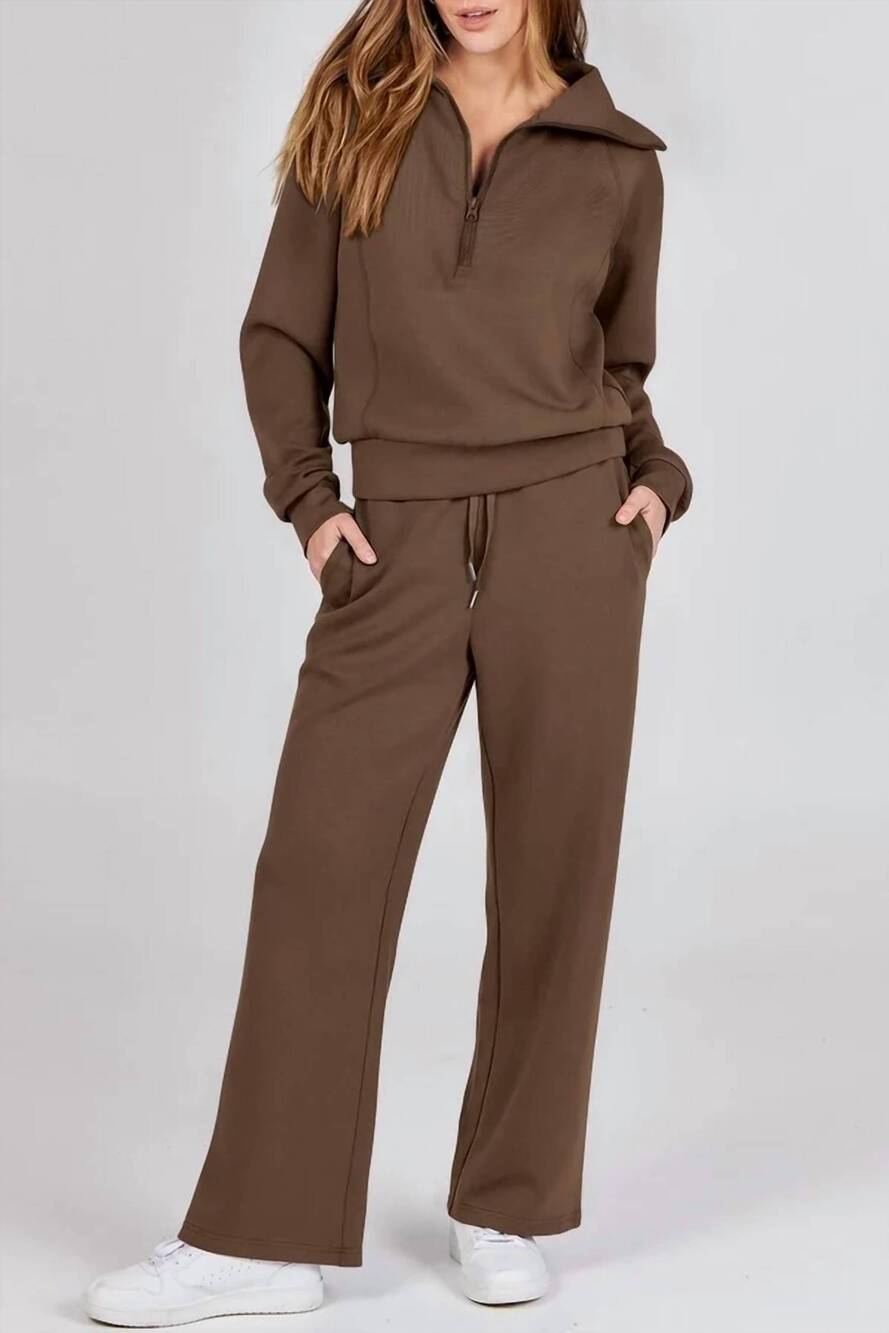 NEW ROSA CLOTHING daily sweat long sleeve sweatshirt and wide leg relaxed pants